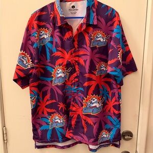Orlando Solar Bears Aloha Hawaiian Shirt Barely Worn L Large